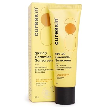 Cureskin SPF 40 Protector solar con hidratante, ácido hialurónico y
