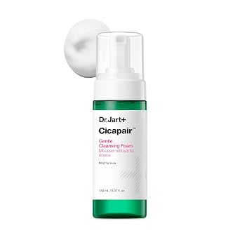 Dr.Jart+ Cicapair - Limpiador facial coreano de espuma suave para pieles sensibles con centella asiática, cuidado de la piel coreano, 5.07 onzas líquidas