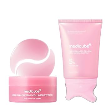 medicube Kit Age Backward: Crema Gua Sha y parches oculares con cafeína PDRN