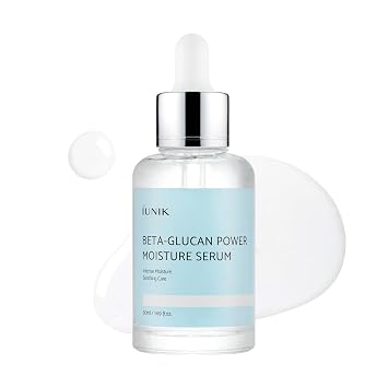 IUNIK Beta-Glucan Power Suero Vegano de Humedad Profunda Hidratación Intensa Extractos de Levadura de Hongos Derivados Naturalmente - Piel Seca Madura Flácida Sensible Regeneración Celular Lifting