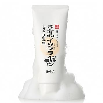 Espuma limpiadora de leche de soja japonesa de 5.29 oz – Lavado facial suave con isoflavonas de soja para piel seca – Lavado facial coreano – Soporte de barrera de humedad – Espuma elástica