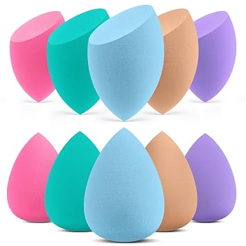 InnoGear Juego de esponjas de maquillaje, licuadora, aplicador, 10 unidades