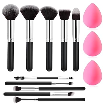 Juego de brochas de maquillaje para mujeres, rellenos de calcetines navideños para adolescentes y niñas