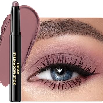 Erinde Smoky Mauve - Sombra de ojos en barra de sombra de ojos, impermeable, color nude mate, lápiz de sombra de ojos crema, sombra de ojos de larga duración para construir y mezclar, para mujeres mayores, vegana y libre de crueldad, 16