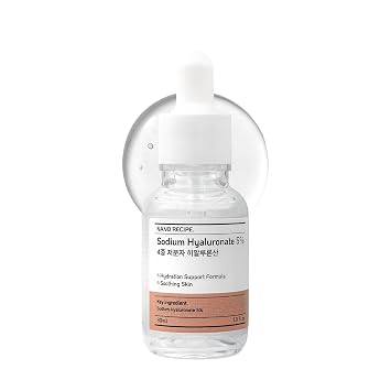 NANO RECIPE - Concentrado de ácido hialurónico 4D (6,000–10,000 Da) | Cuidado de la piel coreano para una piel regordeta brillante, hidratación profunda multicapa, ligero, sin fragancia, 1.0 fl oz
