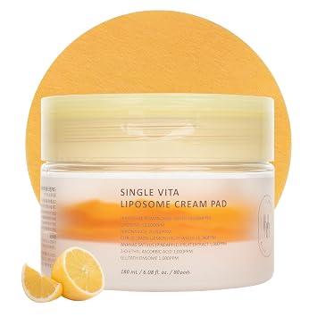 HEVEBLUE SINGLE VITA LIPOSOME CREAM PAD - Niacinamida, Gultatiónoma, ilumina la piel, refina la textura de la piel, baja irritación, cuidado de la piel coreano, K-Beauty