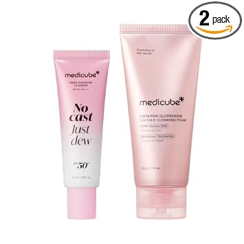 medicube UV Dew & Daily Cleanse Duo: Serum solar PDRN y limpiador de cápsulas