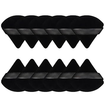 Pimoys Powder Puffs, paquete de 12 esponjas de maquillaje triangulares