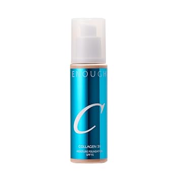 ENOUGH COLLAGEN - Base hidratante hidratante SPF 15 3X, maquillaje coreano de cobertura completa, protector solar facial para el cuidado de la piel para mujeres (#13C Rose Beige, 3.38 fl oz / 3.4 fl oz)