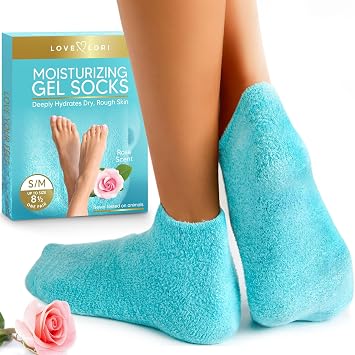 Love Lori - Calcetines de gel hidratante para mujer, pies secos y