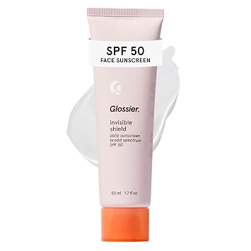 Glossier Protector solar facial diario Invisible Shield SPF 50, 1.7 fl oz