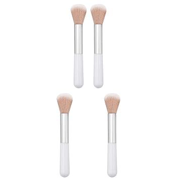 Beaupretty Juego de brochas de maquillaje para rubor, 4 piezas, colección en ángulo, base de polvo, brocha para rubor, cerdas de fibra sintética