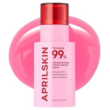 APRILSKIN TXA Niacinamide Toning Shot 99 Spicule Suero Facial｜Suero Potenciador de la Piel para Iluminación y Cuidado de Poros｜99% Ácido Tranexámico de Alta Pureza 3% + Niacinamida 5%｜Cuidado de la