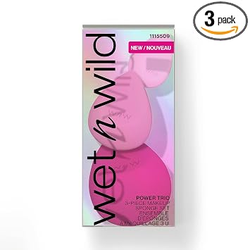 wet n wild Power Trio - Juego de esponjas de maquillaje (3 piezas)
