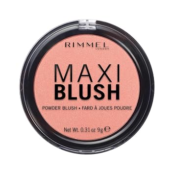 Rimmel London Maxi - 001 Third Base - Rubor en polvo, ligero, altamente pigmentado, mezclable, 0.31 onzas