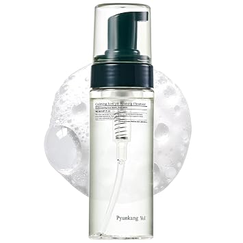 Pyunkang Yul PKY - Limpiador espumoso calmante de pH bajo | Lavado facial diario y removedor de maquillaje con árbol de té, centella asiática, 5 ácidos hialurónicos que eliminan las células muertas de la piel, hidrata la piel, 5.1 fl oz 5.07 onzas líquidas