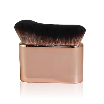 Kabuki - Brocha autobronceadora, brocha de maquillaje corporal para rostro y cuerpo, cepillo de brillo corporal con cerdas densas ultrasuaves para aplicar mousse bronceador, loción, bronceador y base