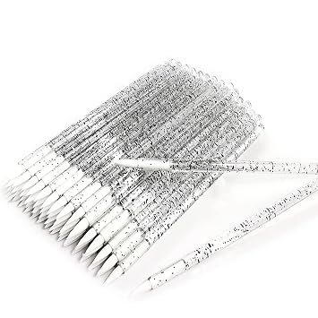 AKOAK 50 piezas desechables Crystal Rod Eyeliner Makeup Brush Makeup Daub Eyeliner Stick (negro)