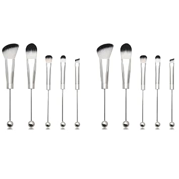 Pinceles de maquillaje con cuentas de silicona DIY maquillaje cosméticos pinceles con cuentas kit de pinceles para bricolaje