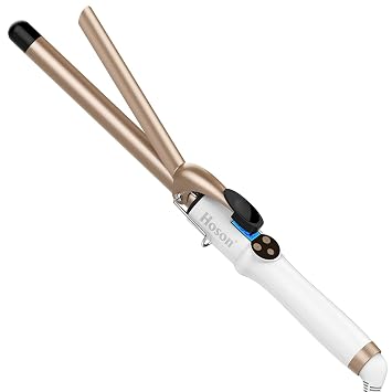 Hoson - Rizador profesional de 3/4 de pulgada, tubo con revestimiento de cerámica turmalina profesional y 9 ajustes de calor (225 °F a 450 °F para todo tipo de cabello, guante incluido)
