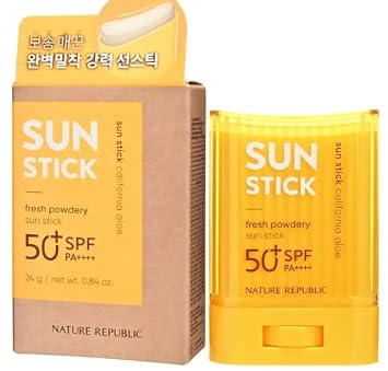 California Aloe Fresh Powder Sun Stick, protector solar SPF50+ PA++++ 22 g / 0.77 oz para Nature Republic