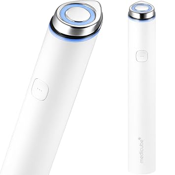 medicube Mini Booster Pro White | Dispositivo facial asequible en el hogar para principiantes, potenciador de brillo portátil para piel de vidrio, aumenta la absorción del cuidado de la piel, cuidado de la piel para adolescentes, cuidado de la piel coreano