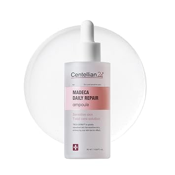 CENTELLIAN 24 Madeca - Ampolla de reparación diaria (calmante diario, 1.69 onzas líquidas), suero facial calmante e hidratante para pieles sensibles, reparación de barreras cutáneas y absorción rápida, cuidado de la piel coreano