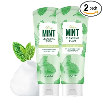 GASHINA STORY Mint Pore - Espuma limpiadora coreana para lavado facial (renovación), limpiador facial coreano para refrescar la piel propensa al acné, 130 g/4.58 oz Kwailnara (paquete de 2)