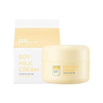 G9SKIN Crema facial de leche de soja coreana con 5 ceramidas, cuidado de barrera, 1.76 oz