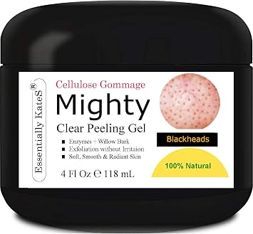 Exfoliante exfoliante de celulosa en gel exfoliante para la cara, efecto peeling visible, limpieza de puntos negros y poros, cuidado de la piel coreano no abrasivo, seguro para la piel sensible (4