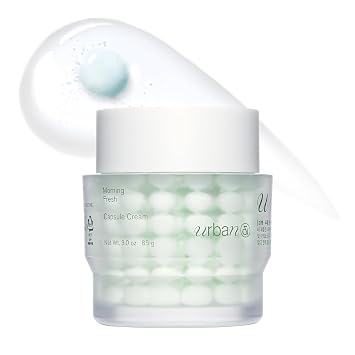 URBANAND Crema de cápsulas Morning Fresh, cuidado de la piel vegano, hidratante facial para resplandor de la piel, gel ligero para hidratación de brillo, cuidado de la piel coreano (5.07 onzas