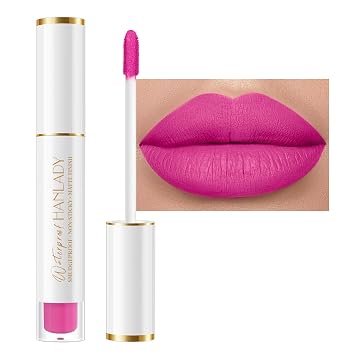 Hot Pink Lipstick Matte Long Lasting Lipstick for Women Smudgeproof