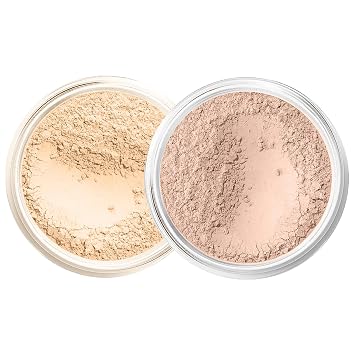 FOUNDATION & CONCEALER DUO (LIGHT FOUNDATION & LIGHT CONCEALER) Kit de maquillaje mineral de tamaño completo, juego de cubierta de polvo transparente mate