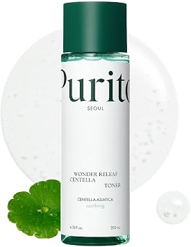 PURITO Centella Tónico, 200ml 6.76 fl.oz, Centella coreana, calmante, hidratación, Tónico facial libre de alcohol para la cara, K-Beauty, cuidado de la piel coreano