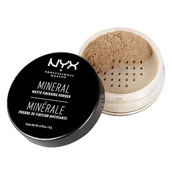 NYX PROFESSIONAL MAKEUP Polvo de acabado mate mineral, polvo de ajuste suelto - Medio/oscuro