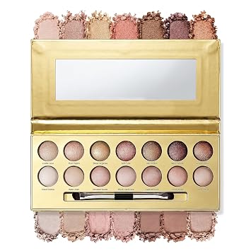 Paleta de sombra de ojos horneada de 14 colores, paletas de sombras de ojos