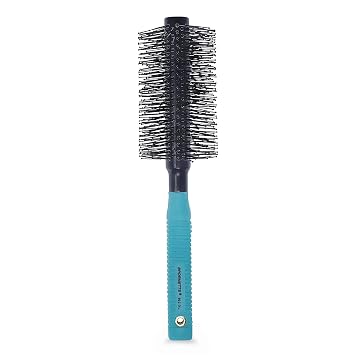Spornette Cepillo redondo XL de doble hebra, cerdas de nailon, cepillo redondo para alisar, antiencrespamiento, desenredante, voluminizador, peinado para longitudes de cabello ondulado y rizado, mediano y largo (2.25 pulgadas)