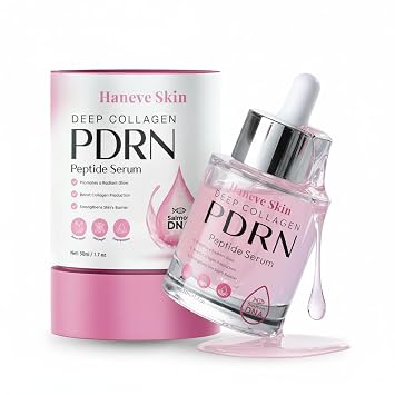 Suero PDRN (1.7 fl oz/1.69oz – 67% Más) – Suero facial de péptido de ADN de salmón con niacinamida, colágeno hidrolizado – Suero coreano antienvejecimiento, reafirmante e hidratante para el cuidado de la piel para brillo y elasticidad