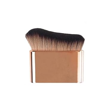 COSHINE Cepillo de mezcla autobronceadora grande, autobronceador profesional, kabuki, polvo, base, colorete, sombra, bronceador, cepillo facial y corporal (oro rosa)