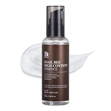 BENTON Caracol Bee Esencia de alto contenido de 3.4 fl oz (3.38 onzas líquidas) - Esencia de mucina de caracol con niacinamida y veneno de abeja | Hidratante facial coreano para el cuidado de la piel para mujeres y hombres con piel combinada y grasa