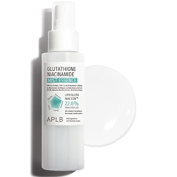 APLB Esencia de niebla de niacinamida de glutatión | LIPO GLUTA NIAC CEN™ 22.6% 3.55 FL.OZ/Cuidado de la piel coreano, Reponer la humedad, revitalizar para una suavidad y mejorar la textura de la piel a través de niacinamida