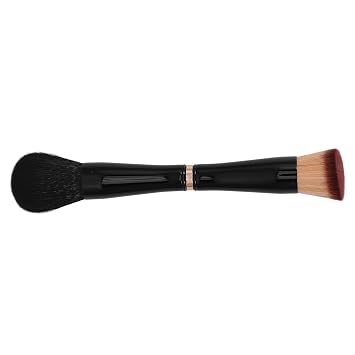 Brocha para rubor, base de doble extremo, aplicador de maquillaje en polvo, cepillo versátil para aplicación de precisión, diseño elegante para uso diario