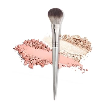 Brocha para rubor para mejillas, brocha de mezcla, brocha bronceadora de contorno, brocha de maquillaje, ideal para todo el maquillaje facial y base para maquillaje líquido, crema y polvo