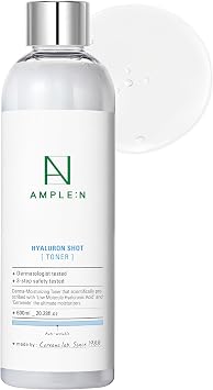 Ample:N Hyaluron Shot Toner, tóner facial hidratante coreano, 20.3 onzas