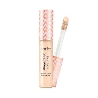 Corrector radiante Tarte Shape Tape – Cobertura media, acabado radiante para corrector debajo de los ojos para ojeras, líneas finas, enrojecimiento y decoloración, hidratante, vegano, libre de