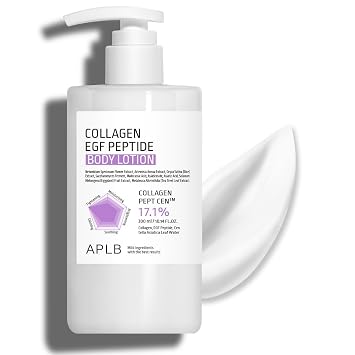 APLB Colágeno EGF Peptide Body Lotion | COLLAGEN PEPT CEN™ 17.1% 10.14 FL.OZ/Cuidado de la piel coreano, Cuidado de la elasticidad, Hidratación duradera, Revitaliza para suavidad y mejora la textura de la piel