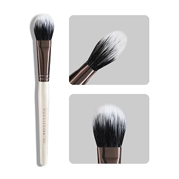 Lunar Shadow Stippling - Cepillo para rubor con cerdas sintéticas para líquido y crema, sin rayas, acabado sin parches para rubor natural (YS123)