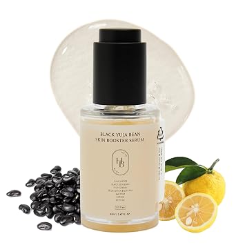 HEVEBLUE Black Yuja Bean Skin Booster Serum - Hidratante, piel sensible, cuidado de la piel coreano, hipoalergénico, hidratación profunda, vegano, sin aceite, adherencia al maquillaje, sequedad interior, K-Beauty