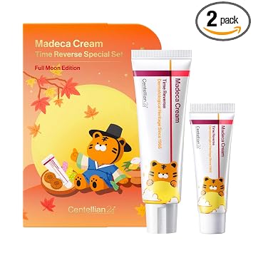 CENTELLIAN 24 Crema Madeca Edición Luna Llena de Reversión del Tiempo (1.69 fl oz + 0.5 fl oz / 50ml + 15ml) – Humectante Anti-Edad Avanzado con Centella Asiática, Colágeno, Reafirmante e Hidratante