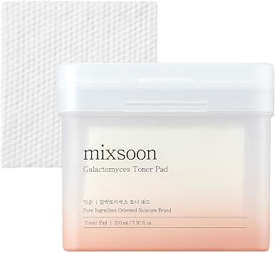 mixsoon Tónico en Toalla de Galactomyces, Nutrición Fermentada, Galactomyces, Toalla de Doble Textura 210ml / 7.10 Fl.Oz (60 hojas)